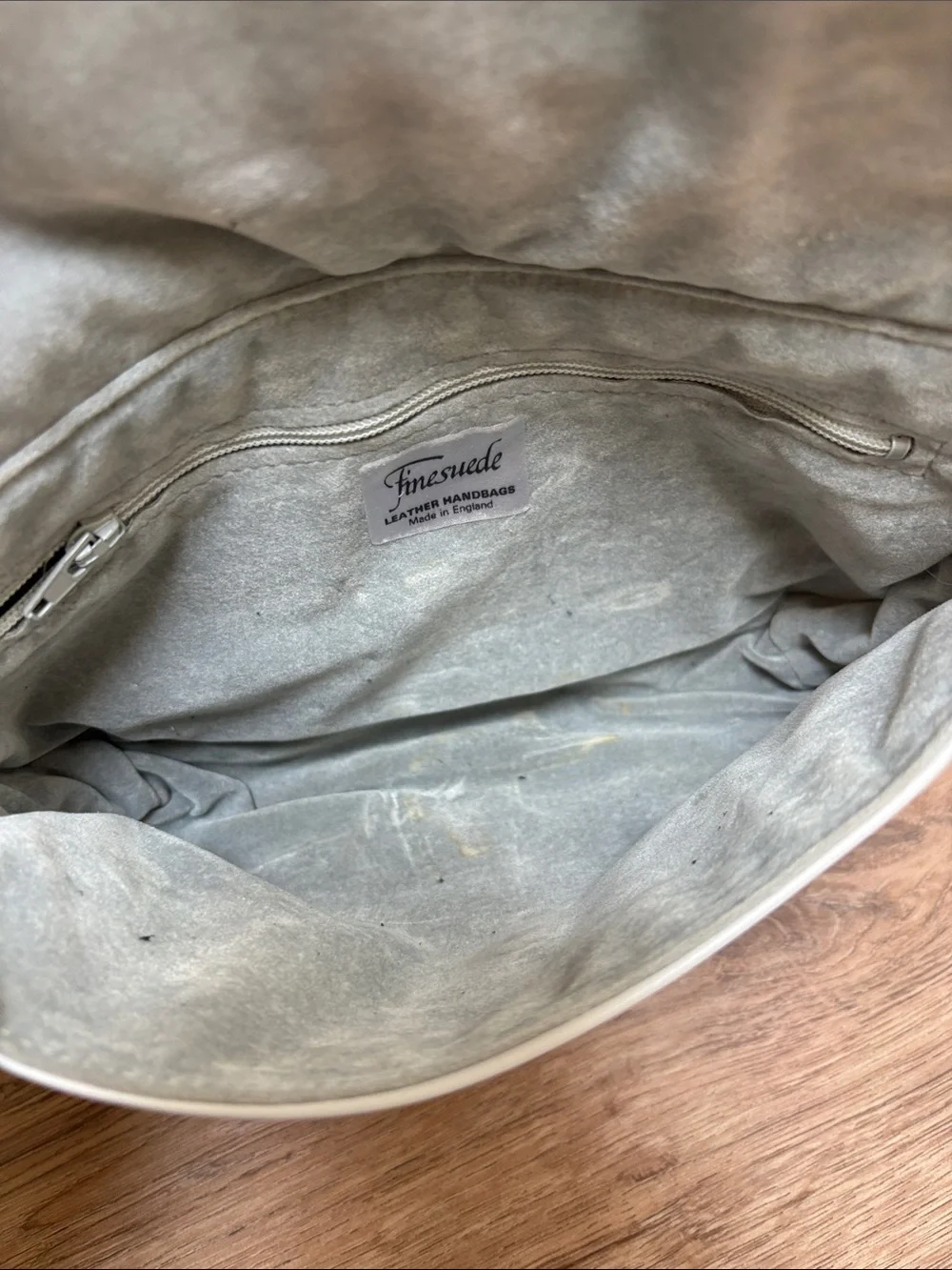 Finesuede Vintage Leather Crossbody Bag - Minimal Shoulder Purse Made in England